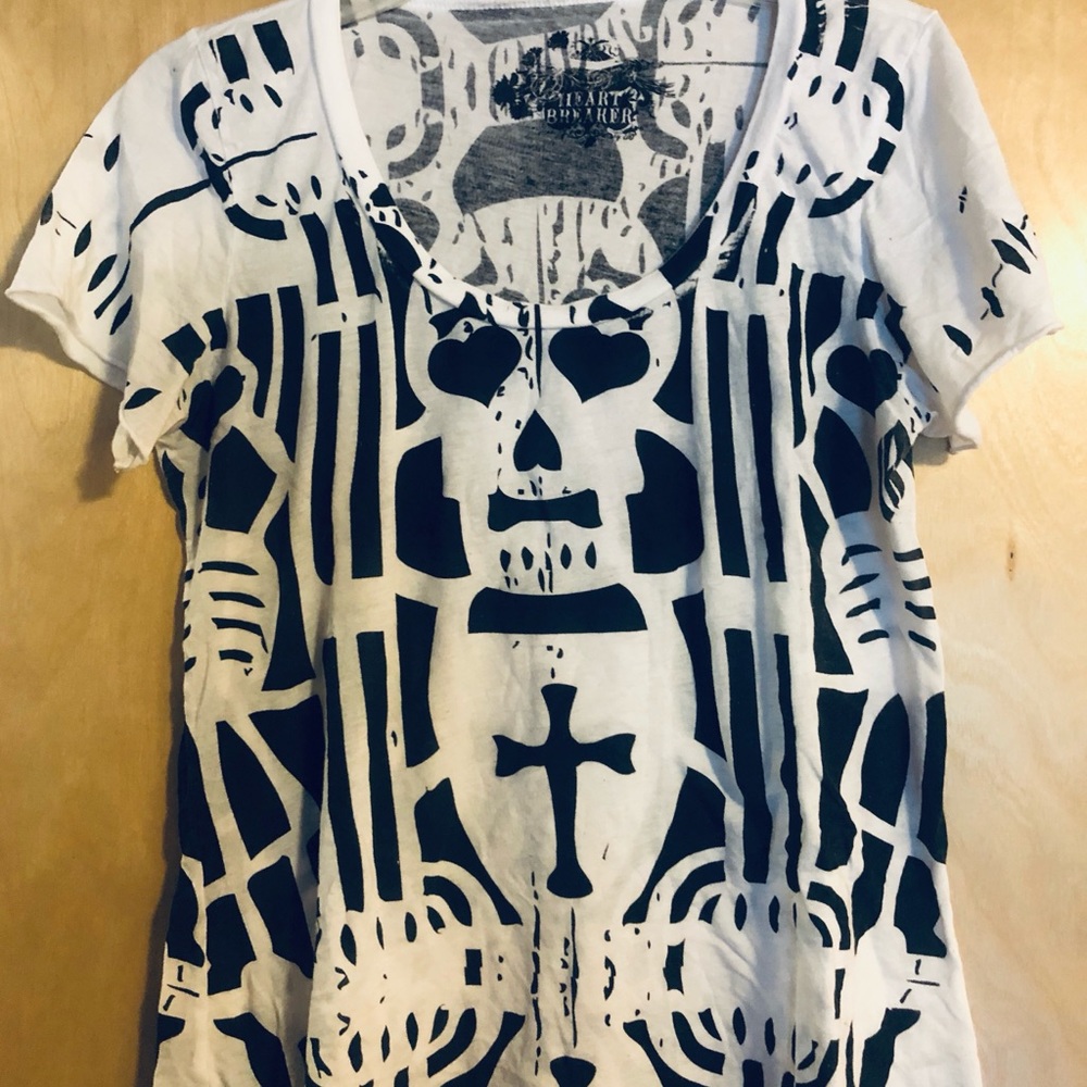 HEARTBREAKER SKULL & CROSS Tissue Tee